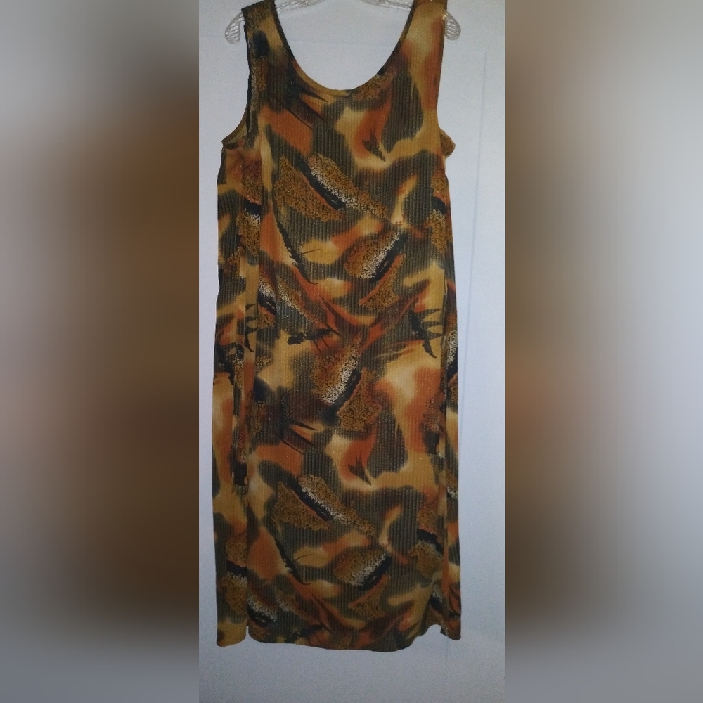 Beige and brown Summer Dress Size 20
